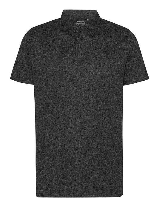 Recycled Cotton Polo - Black Melange