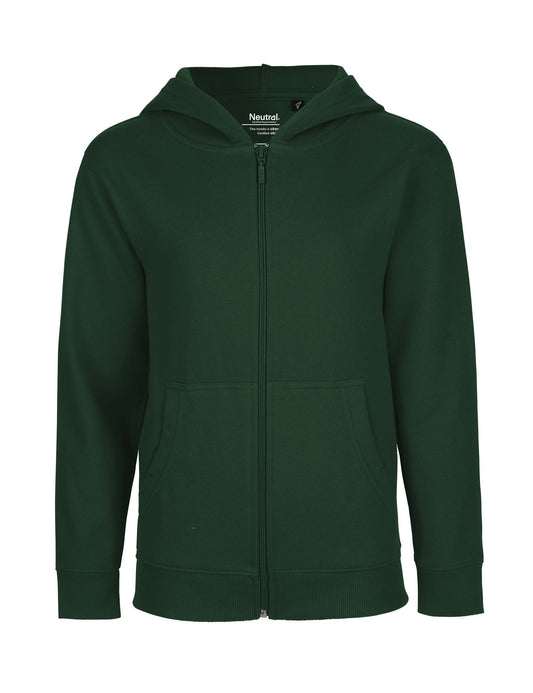 Kids' Zip Hoodie - Bottle Green