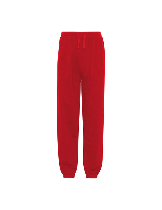 Unisex Sweatpants With Elastic Cuff - Red