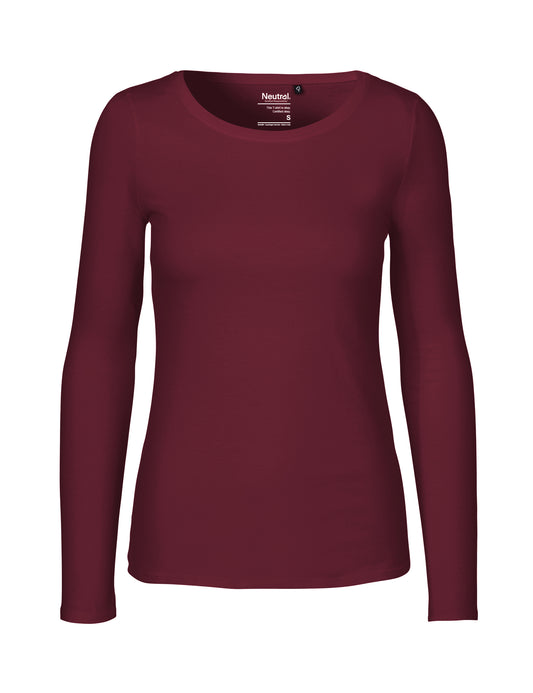 Ladies' Long Sleeve T-Shirt - Bordeaux