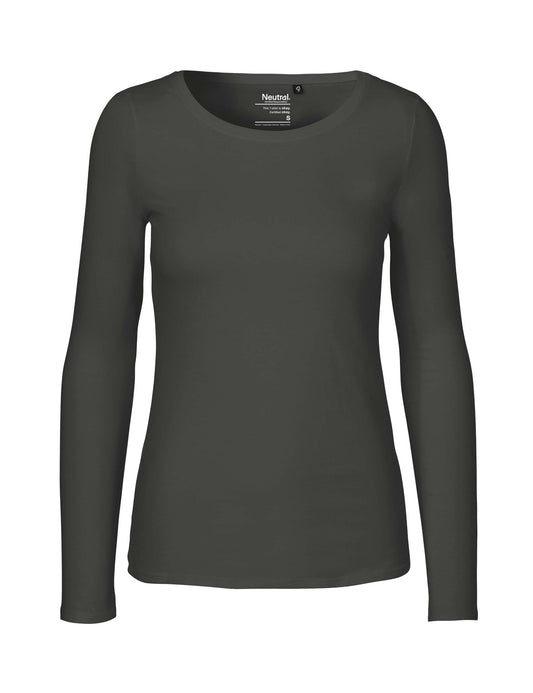 Ladies' Long Sleeve T-Shirt - Charcoal