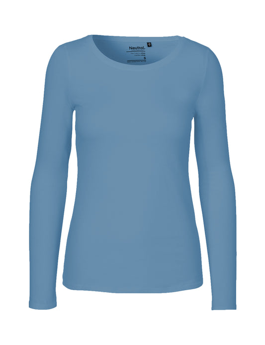 Ladies' Long Sleeve T-Shirt - Dusty Indigo