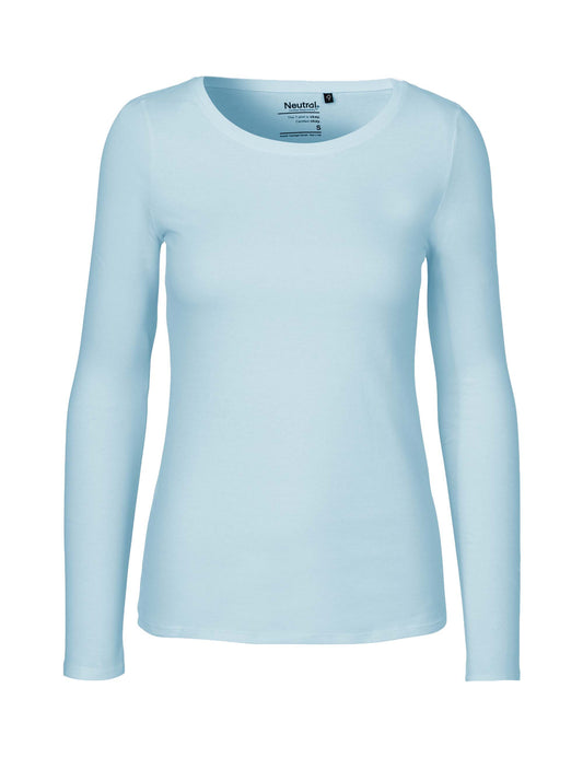 Ladies' Long Sleeve T-Shirt - Light Blue