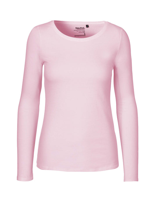 Ladies' Long Sleeve T-Shirt - Light Pink